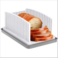 Verdant Nova Adjustable Bread Slicer Guide with Crumb Tray - Foldable Bread Cutting Guide for Homemade Bread - Perfect for Uniform Slices